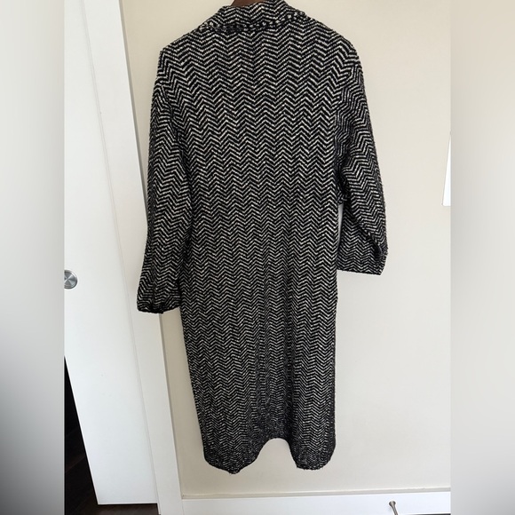 Mango Oversized Chevron Striped Trench Cardigan - Picture 8 of 8